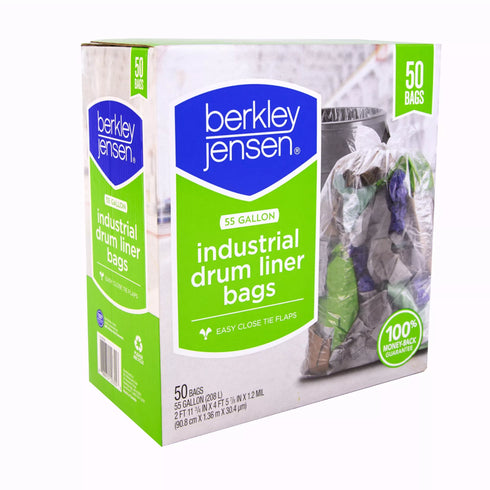 Berkley Jensen Industrial Drum Liner Bags, 50 ct./55 gal.